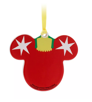 Disney Parks Festive Mickey Santa Ceramic Christmas Ornament New With Tag