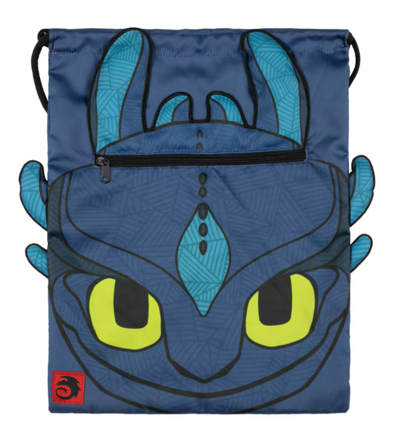 Universal Studios How To Train Your Dragon Night Fury Drawstring Bag New W Tag