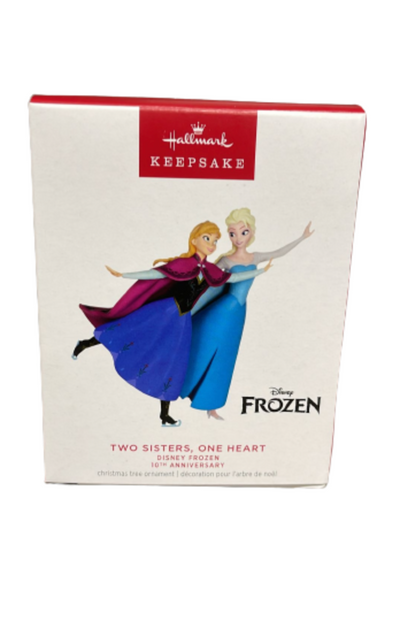 Hallmark 2023 Keepsake Frozen 10th Two Sisters One Heart Christmas Ornament New