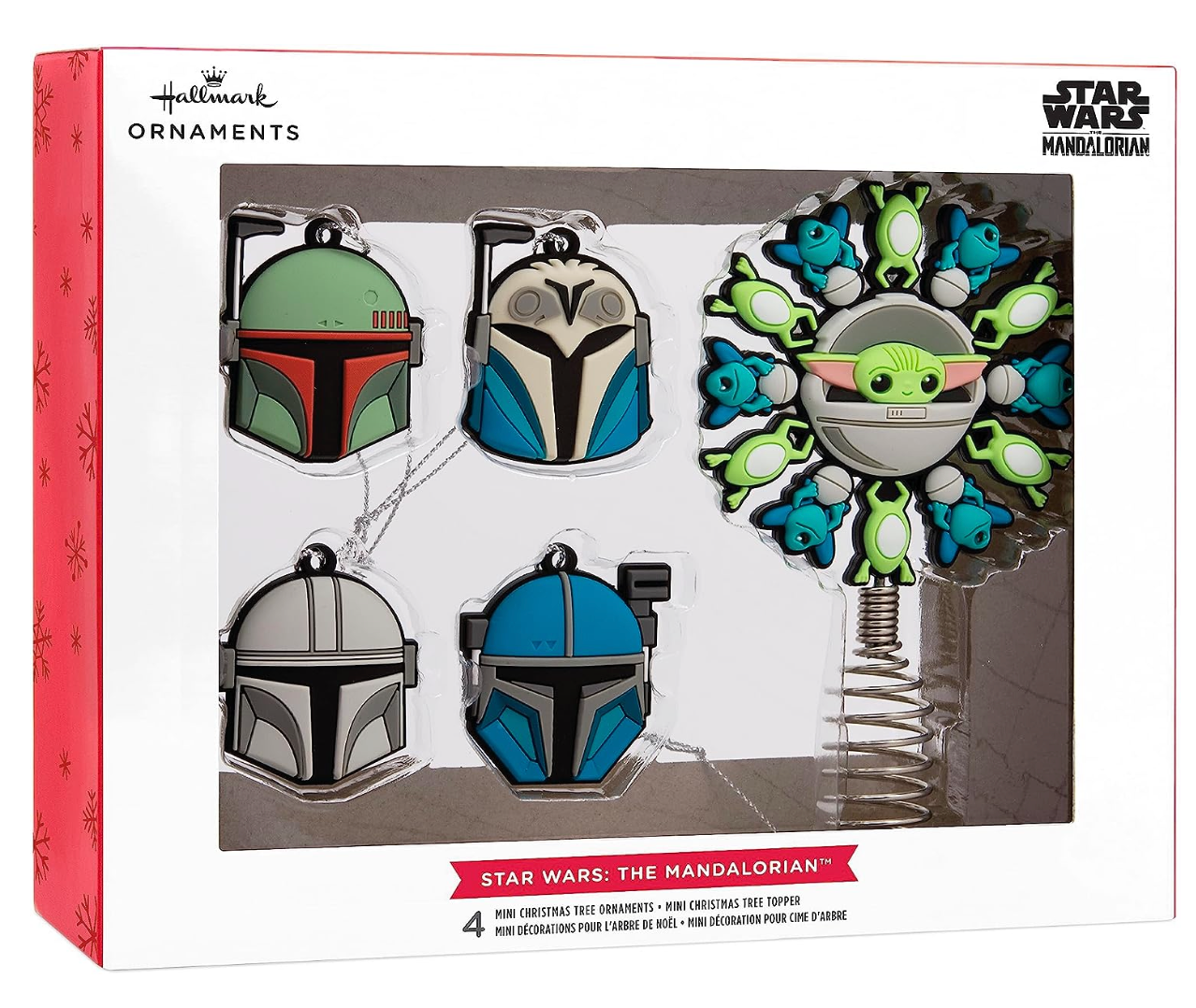 Hallmark Star Wars Mandalorian Christmas Tree Topper + Mini Ornaments New W Box