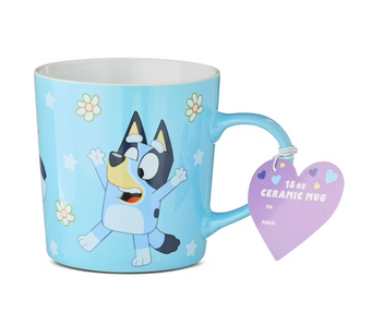 Zak Designs 18oz Bluey Valentine's Day Ceramic Coffee Mug New with Tag