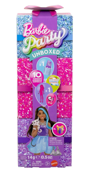 Barbie Party Unboxed Glam Party Series Purple Sparkle Doll Toy New With Tag