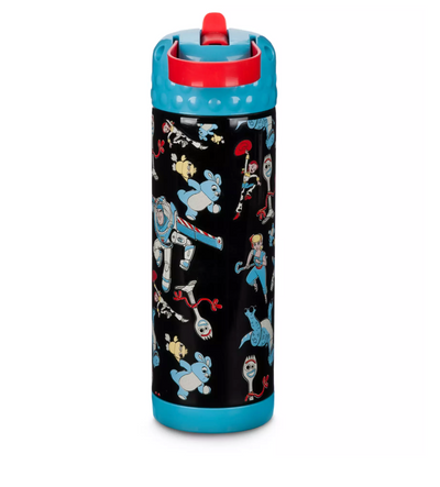 Disney Toy Story Stainless Steel Water Bottle with Built-In Straw New