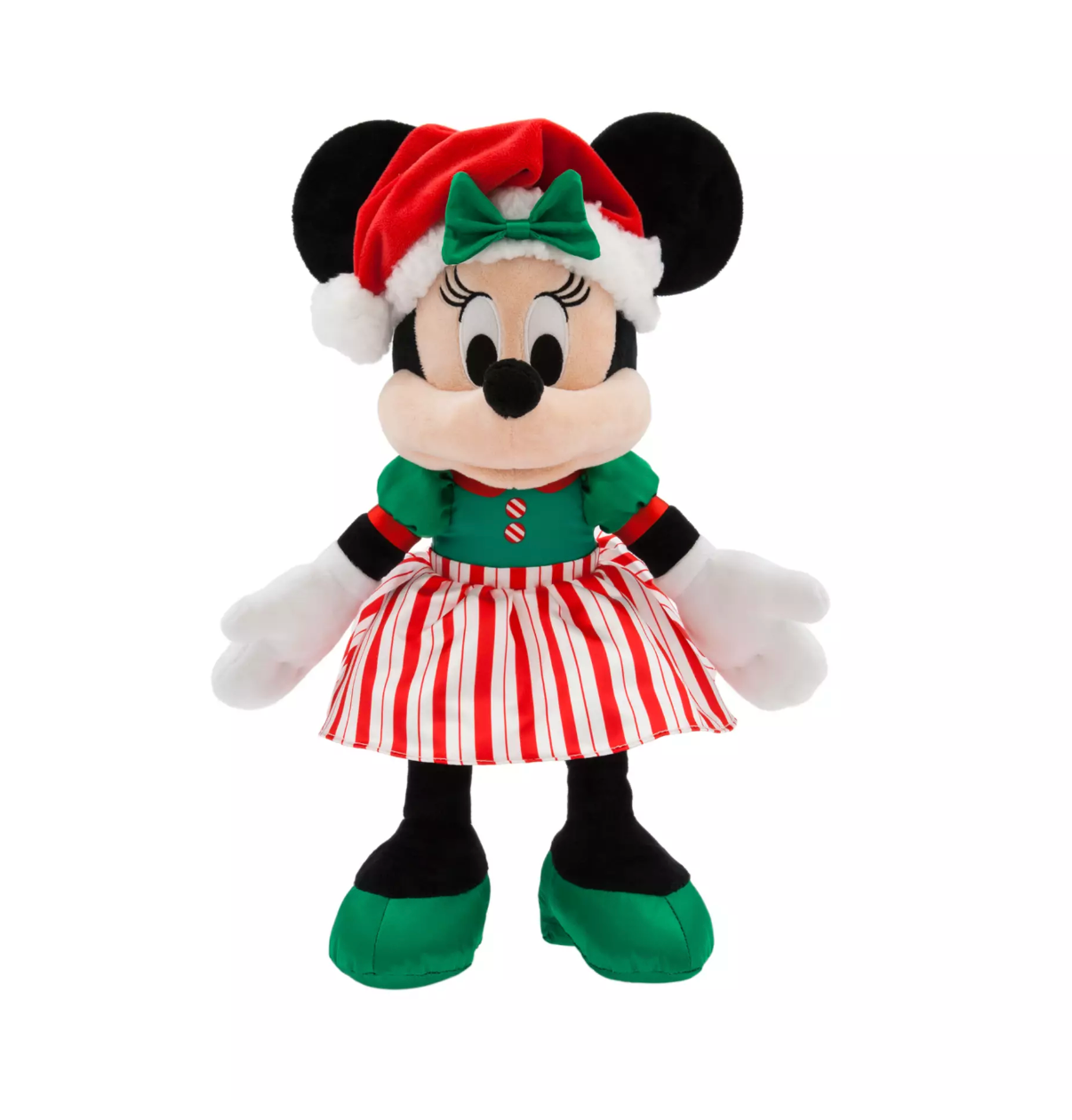 Disney 2023 Minnie Santa Candy Cane Costume Holiday Christmas Plush New w Tag