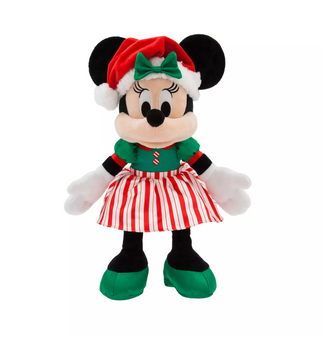 Disney 2023 Minnie Santa Candy Cane Costume Holiday Christmas Plush New w Tag