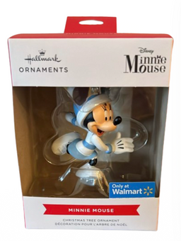 Hallmark Disney Minnie Mouse Blue Skating Christmas Ornament New With Box