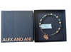 Alex Ani Gold Finish Swarovski Crystal Beaded Evergreen Bracelet New w Tag Box