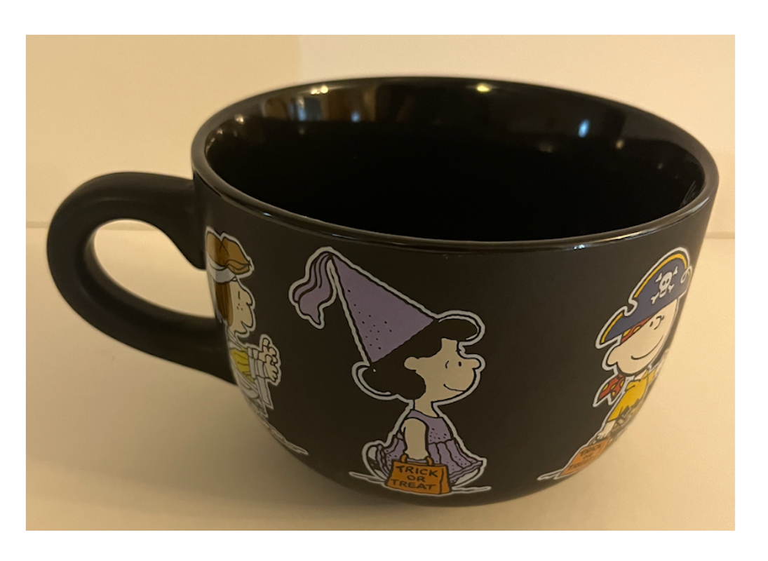 Peanuts Trick Or Treat Black Soup Happiness Halloween Coffee Mug New