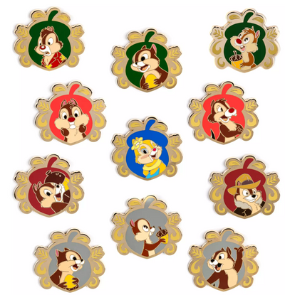 Disney Parks Chip 'n Dale 80th Mystery Pin Blind Pack 2Pc Limited New with Card