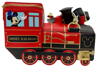 Disney Parks Loungefly Railroad Train Mickey Minnie Mouse Crossbody Bag New Tag