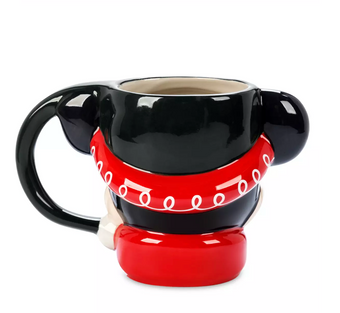 Disney Parks Mickey in Elf Hat Gloss Ceramic Holiday Christmas Coffee Mug New