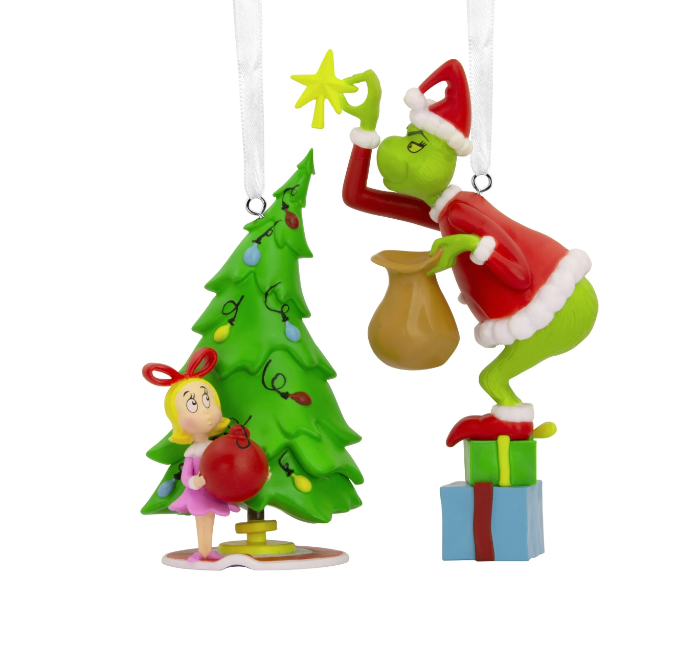 Hallmark How the Grinch Stole Christmas Grinch Cindy-Lou Who Christmas Ornaments