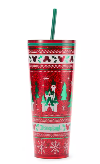 Disney Parks WDW Holiday Fair Isle Starbucks Travel Tumbler Straw New with Tag
