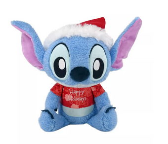 Disney Baby Stitch Happy Holiday Plush with Santa Hat New with Tag