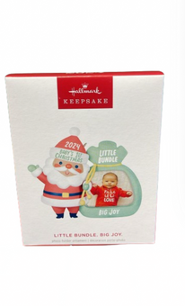 Hallmark 2024 Keepsake Little Bundle Big Joy Photo Frame Christmas Ornament New