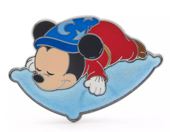 Disney Parks Sorcerer Mickey Mouse on Pillow Pin Fantasia New With Card
