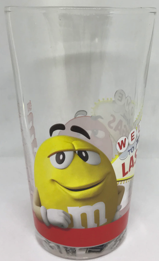M&M's World Welcome to Fabulous Las Vegas Sign Characters Pint Glass New