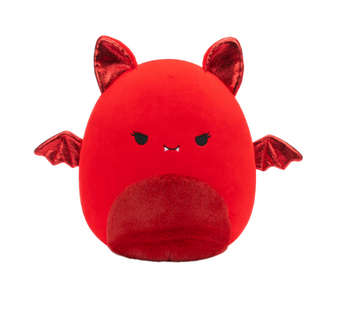 Squishmallows 5in Valentine the Red Bat with Fuzzy Belly Plush Toy New with Tag
