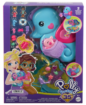 Polly Pocket Daddy & Me Seahorse Purse & Accessories Toy New With Tag
