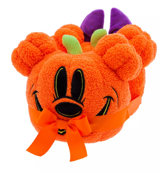 Disney Parks Halloween 2024 Mickey Minnie Jack-o'-Lantern Throw Pillow Set New