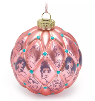 Disney Parks Disney Princess Glass Ball Christmas Ornament New With Tag
