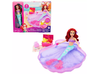 Disney Princess Ariel Doll Red Hair Blue Eyes & Pool Set with Moldable Sand New