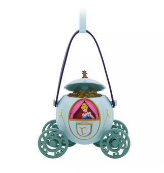 Disney Parks Cinderella Pumpkin Coach Popcorn Bucket Christmas Ornament New Tag