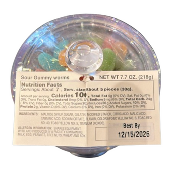 Universal Studios Harry Potter Sour Gummy Worms Candy Honeydukes Cup New W Tag