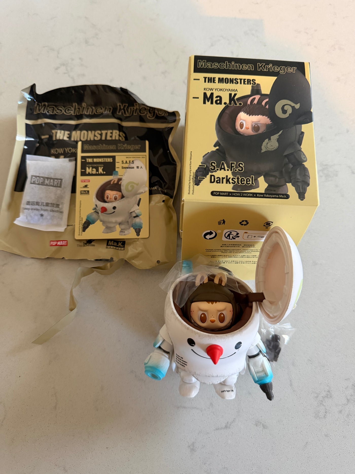 Pop Mart Labubu The Monsters x Kow Yokoyama Ma.k Snowman New w Box USA SELLER