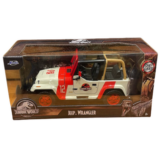 Universal Studios Jurassic World Jeep Wrangler Die Cast New with Box