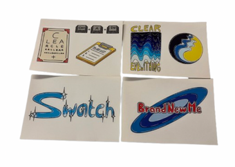 Swatch x Centre Pompidou Collection Stickers Set of 4 Laptop New