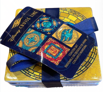 Disney Parks Cruise Line Mosaic Collection Coaster Set New With Tag