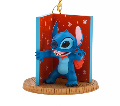 Disney Parks Stitch Christmas Card Sketchbook Christmas Ornament New with Tag