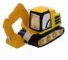 Robert Stanley Yellow & Black Excavator Glass Christmas Ornament New with Tag