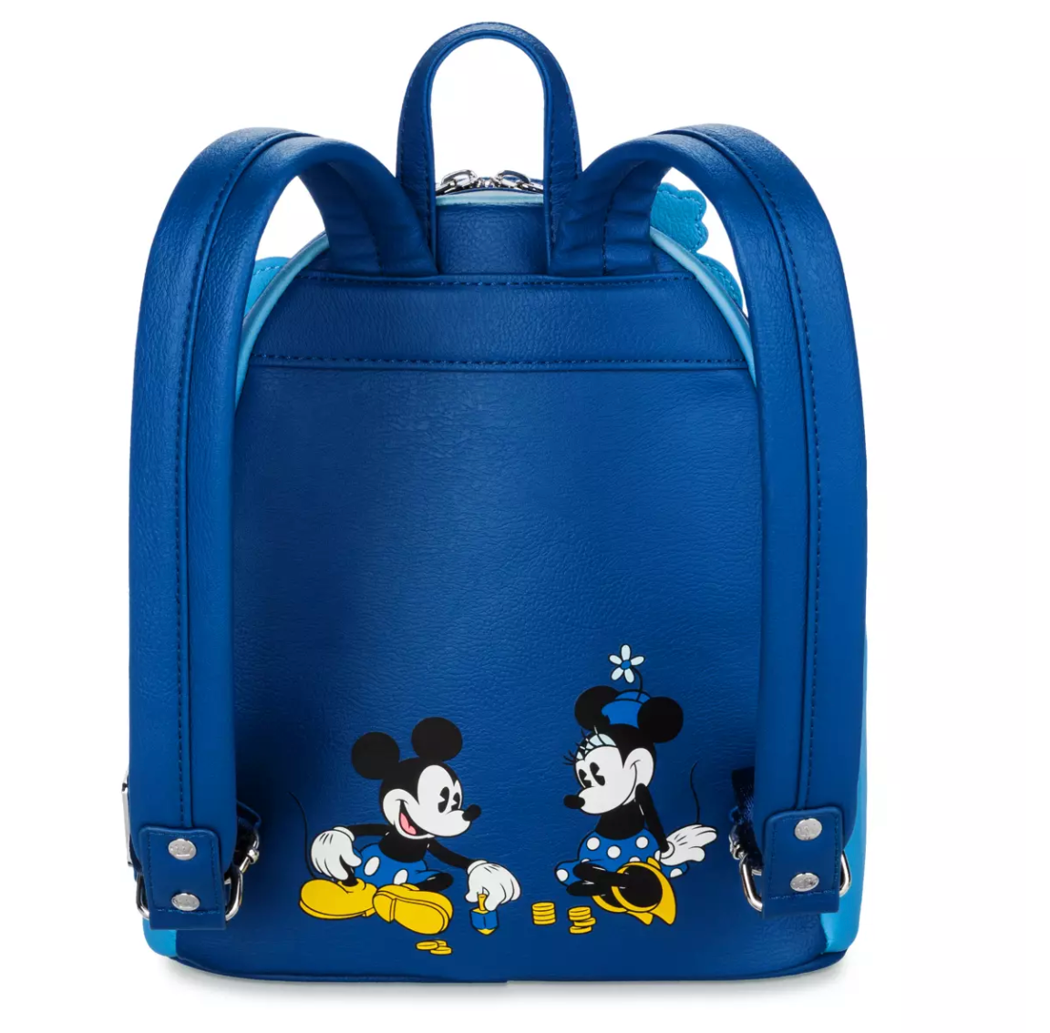 Disney Parks Mickey and Minnie Hanukkah Light-Up Loungefly Mini Backpack New