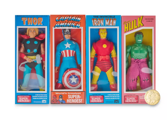 Disney Parks Marvel Avengers Mego Action Figure Replica Set Super Heros Toy New