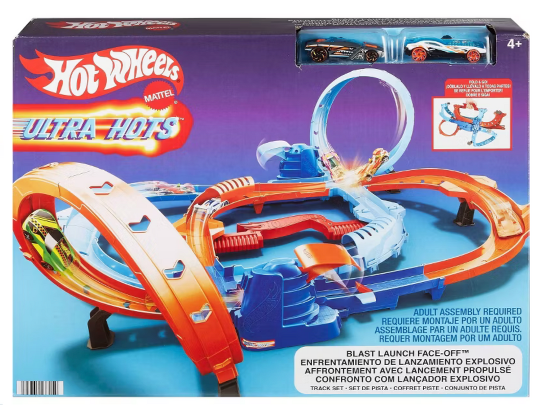 Hot Wheels Ultra Hots Blast Launch Face-Off Track Set Toy New With