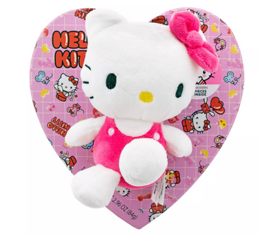 Hello Kitty Valentine's Heart Milk Chocolate 2.96oz Box with Plush New