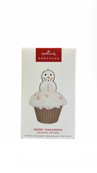 Hallmark 2025 Keepsake Merry Macarons Christmas Cupcakes Ornament New with Box