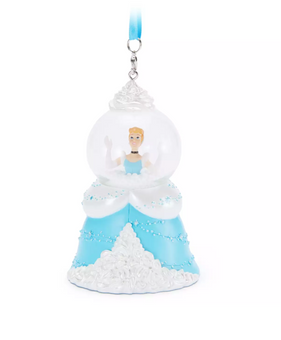 Disney Sugarplum Fairytale Cinderella Snow Globe Christmas Ornament New with Tag