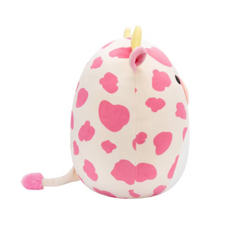 Squishmallows Valentine 12" Evangelica Pink Spotted Cow Heart Nostrils Plush New