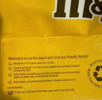 M&M's World Orlando Characters Poses Reusable Eco Friendly Tote Bag New With Tag