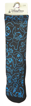 Disney Parks Stitch - Lilo & Stitch Blue Faces Socks L/XL New With Tag