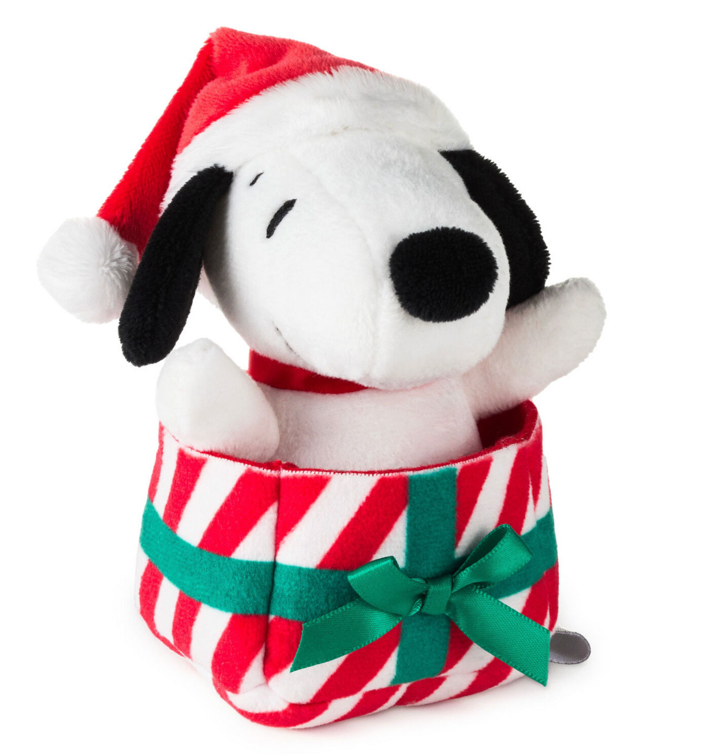 Hallmark Peanuts Christmas Snoopy in Present Zip-Along Plush New with Tag