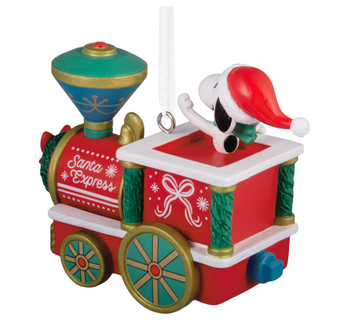 Hallmark Peanuts Snoopy Santa Express Christmas Ornament New With Box