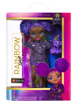 Rainbow High Jr High Series 2 Krystal Bailey Purple Fashion Doll New with Tag