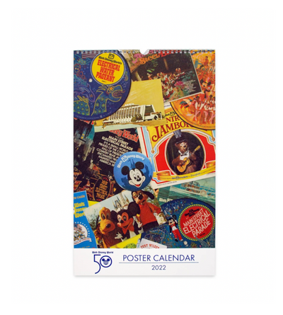 Disney Parks Attraction Poster Calendar 2022 12 Months 50th Anniversary Wdw New