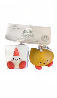 Hallmark Better Together Takeout Box Fortune Cookie Magnetic Ornament New w Tag
