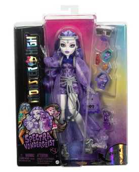 Monster High 12.7" Spectra Vondergeist Fashion Doll Purple Hair Toy New With Box