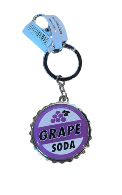 Disney Parks UP Grape Soda Lid Metal Keychain New with Tag